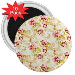 Background Pattern Flower Spring 3  Magnets (10 pack) 