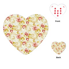 Background Pattern Flower Spring Playing Cards (Heart)
