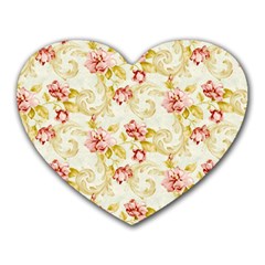 Background Pattern Flower Spring Heart Mousepads