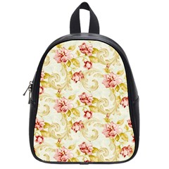 Background Pattern Flower Spring School Bag (Small)