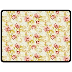 Background Pattern Flower Spring Fleece Blanket (Large) 