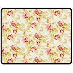 Background Pattern Flower Spring Fleece Blanket (Medium) 