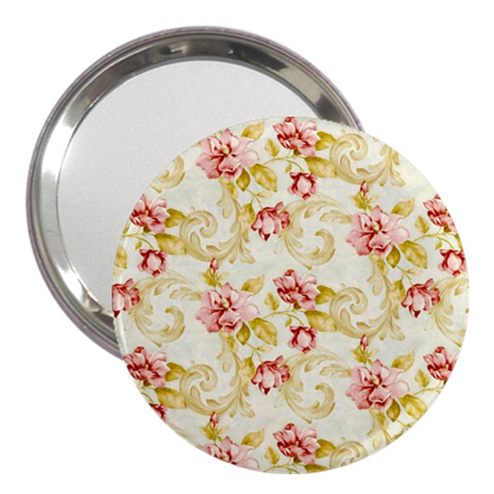 Background Pattern Flower Spring 3  Handbag Mirrors