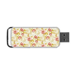 Background Pattern Flower Spring Portable USB Flash (One Side)