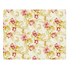 Background Pattern Flower Spring Double Sided Flano Blanket (Large) 