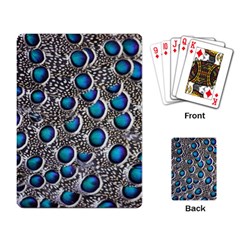 Peacock Pattern Close Up Plumage Playing Cards Single Design by Celenk