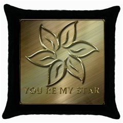 You Are My Star Throw Pillow Case (black)