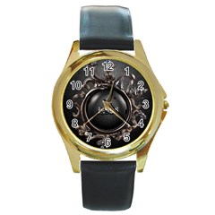 Jesus Round Gold Metal Watch by NSGLOBALDESIGNS2