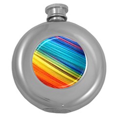 Rainbow Round Hip Flask (5 Oz) by NSGLOBALDESIGNS2