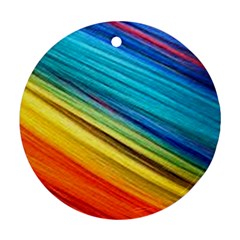 Rainbow Round Ornament (two Sides) by NSGLOBALDESIGNS2