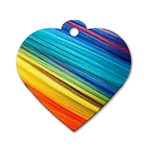 RAINBOW Dog Tag Heart (One Side) Front