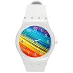 RAINBOW Round Plastic Sport Watch (M) Front