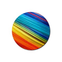 Rainbow Rubber Round Coaster (4 Pack)  by NSGLOBALDESIGNS2