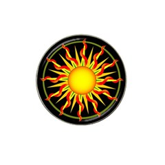 Mandala Sun Graphic Design Hat Clip Ball Marker (4 Pack) by Simbadda