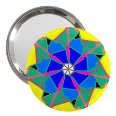 Mandala Wheel Pattern Ornament 3  Handbag Mirrors by Simbadda