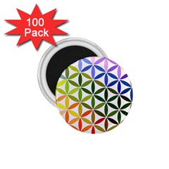 Mandala Rainbow Colorful Reiki 1 75  Magnets (100 Pack)  by Simbadda