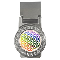 Mandala Rainbow Colorful Reiki Money Clips (cz)  by Simbadda