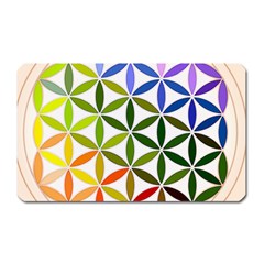 Mandala Rainbow Colorful Reiki Magnet (rectangular) by Simbadda