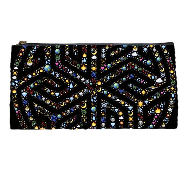 Symbol Wheel Mandala Design Pencil Cases