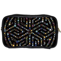 Symbol Wheel Mandala Design Toiletries Bag (one Side) by Simbadda