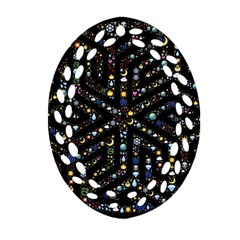 Symbol Wheel Mandala Design Ornament (oval Filigree)