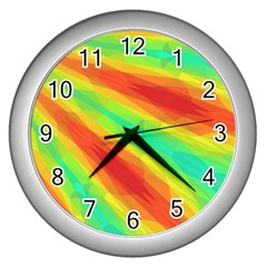 Graphic Kaleidoscope Geometric Wall Clock (silver)