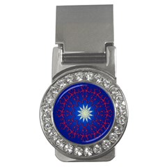 Mandala Abstract Fractal Patriotic Money Clips (cz)  by Simbadda