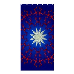 Mandala Abstract Fractal Patriotic Shower Curtain 36  X 72  (stall)  by Simbadda