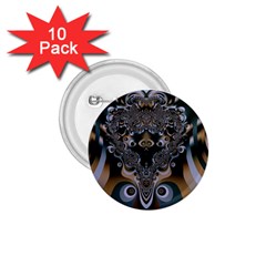 Art Pattern Fractal Art Artwork Design 1 75  Buttons (10 Pack) by Simbadda