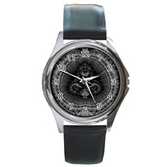 Art Artwork Fractal Digital Art Round Metal Watch by Simbadda