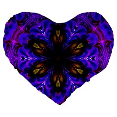 Abstract Art Abstract Background Large 19  Premium Flano Heart Shape Cushions