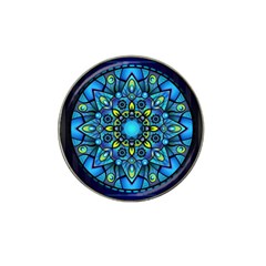 Mandala Blue Abstract Circle Hat Clip Ball Marker (10 Pack) by Simbadda