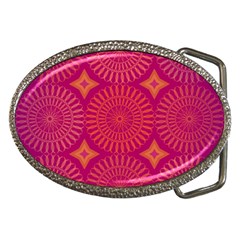 Flower Wheel Chakra Mandala Modern Belt Buckles by Simbadda