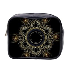 Fractal Mandala Intricate Mini Toiletries Bag (two Sides) by Simbadda