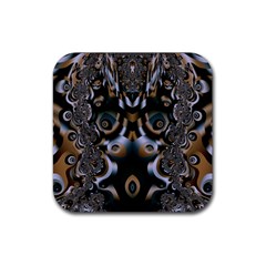 Art Fractal Artwork Design Rubber Coaster (Square) 