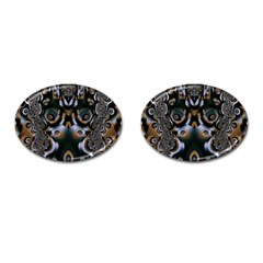 Art Fractal Artwork Design Cufflinks (oval) by Simbadda