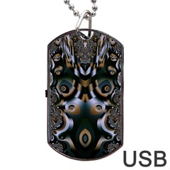 Art Fractal Artwork Design Dog Tag USB Flash (One Side)