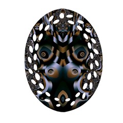 Art Fractal Artwork Design Ornament (Oval Filigree)