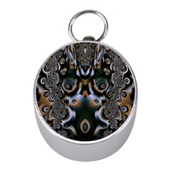 Art Fractal Artwork Design Mini Silver Compasses