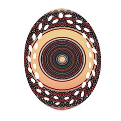 Ornamental Shape Concentric Round Ornament (oval Filigree)