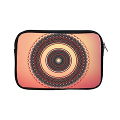 Ornamental Shape Concentric Round Apple Ipad Mini Zipper Cases by Simbadda