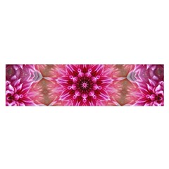 Flower Mandala Art Pink Abstract Satin Scarf (oblong) by Simbadda