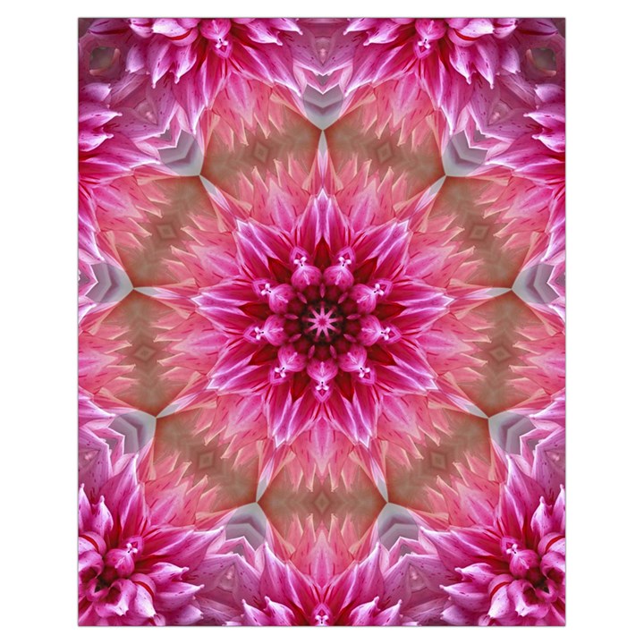 Flower Mandala Art Pink Abstract Drawstring Bag (Small)