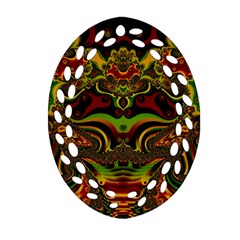 Fractal Art Artwork Design Ornament (oval Filigree) by Simbadda