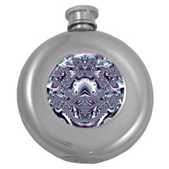 Pattern Fractal Art Artwork Design Round Hip Flask (5 Oz)