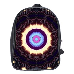 Mandala Art Design Pattern School Bag (large) by Simbadda