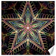 Star Mandala Pattern Design Doodle Canvas 16  X 16  by Simbadda