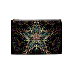 Star Mandala Pattern Design Doodle Cosmetic Bag (medium) by Simbadda