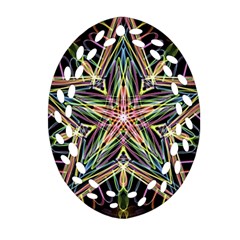 Star Mandala Pattern Design Doodle Ornament (oval Filigree)