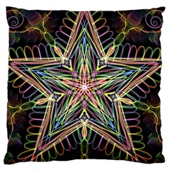 Star Mandala Pattern Design Doodle Standard Flano Cushion Case (two Sides) by Simbadda
